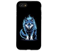 Flamme Bleue Loup Esprit Animal Puissant Coque pour iPhone SE (2020) / 7 / 8