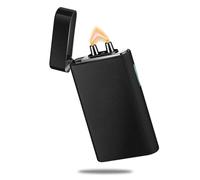 Flamme Briquet Électrique Indicateur de Batterie Briquet USB Type C Plasma Rechargeable Coupe-Vent, RSBYE Personnalisé Briquets pour Bougies/Grill (Noir Mat)