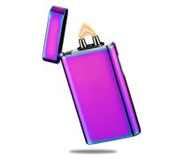 Flamme Briquet Électrique Indicateur de Batterie Briquet USB Type C Plasma Rechargeable Coupe-Vent, RSBYE Personnalisé Briquets pour Bougies/Grill (Coloré)