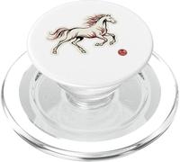 Flamme Cheval Minimaliste 2026 Nouvelle Année Lunaire Art Design PopSockets PopGrip pour MagSafe