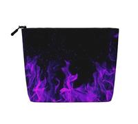 Flamme Violette,Trousse de Toilette de Voyage Portable, Imitation Lin, en Lin.