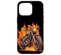 Flammes de Moto Cool et Amour brûlant de la Moto Coque pour iPhone 16 Pro