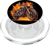 Flammes de Moto Cool et Amour brûlant de la Moto PopSockets PopGrip pour MagSafe