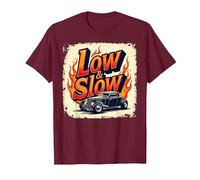Flammes de Voiture Vintage Low & Slow Hot Rod Cruising T-Shirt, Homme, Marron, XXL