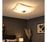 Plafonnier design salon éclairage applique verre décor motif flamme EGLO 32173