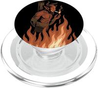 Flammes Diables - Satan - Esthétique - Gothique - Démon à Cornes PopSockets PopGrip pour MagSafe