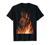 Flammes Diables - Satan - Esthétique - Gothique - Démon à Cornes T-Shirt