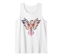 Flammes Violettes et Oranges Phoenix Myth Bird Rising Born Again Débardeur