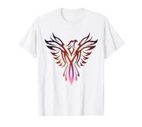 Flammes Violettes et Oranges Phoenix Myth Bird Rising Born Again T-Shirt Graphique avec Valeur