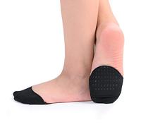 Flammi Lot de 6 paires de chaussettes antidérapantes pour femme - Noir - Medium