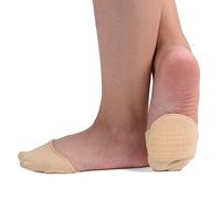 Flammi Lot de 6 paires de chaussettes rembourrées pour orteils pour femme avec semelle antidérapante, 6Beige, 6-9