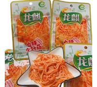 Flammulina velutipes épicées Lanières épicées Snacks de légumes Délicieux snacks Spécialités culinaires chinoises Plats d'assaisonnement Cornichons pratiques Cadeaux repas 28g*4 Saveur épicée