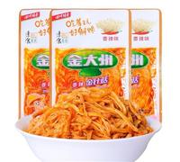 Flammulina velutipes épicées Lanières épicées Snacks de légumes Délicieux snacks Spécialités culinaires chinoises Plats d'assaisonnement Cornichons pratiques Cadeaux repas 60g*3 Saveur épicée