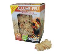 FLAM'UP Allume-Feux Laine de Bois et Allumette x 24