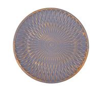 Flanacom Plateau Décoratif Design Orientale - Bol décoratif en Bois Premium - Décoration de Table - Accessoires de Salon Moderne - Corbeille à Fruits - environ 28 x 28cm (Gris)