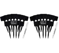 Flandria 10 Étiquettes Jardin à Planter 15 cm Noir - Étiquettes Plantes Potager Plastiques PP + Marqueur Blanc - Extérieur, Résistant à l'Eau, Réutilisable (Lot de 2)