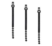 Flandria Attache Arbre réglable crantée - Collier de tuteurage Plastique Souple Noir - Fixation Arbre, arbuste et tuteur - Longueur 33 cm (Lot de 3)