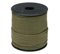 Flandria - Corde Polypropylène Tressée Kaki Ø 3 mm | Bobine ± 100 m | Drisse PP Résistante Multi-Usage - Jardinage, Bricolage, Camping, Pêche