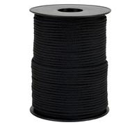 Flandria Corde Tressée Polypropylène Noire Ø 3 mm - Bobine 100 m - Corde Résistante Multi-Usages Extérieur