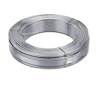 Flandria Fil de Tension Acier Galvanisé Ø 2.7 mm x 50 m -Fil Rigide Haute Résistance pour Clôture, Grillage et Jardin - Résistant aux Intempéries