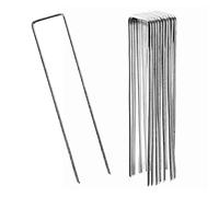 Flandria10 Agrafes Fixation Paillage Acier galvanisé Ø 3 mm H17 cm L3.5cm - Piquet pour Fixer Toiles Jardin, Tuyau, paillage
