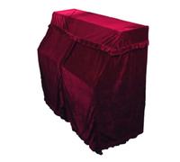 Flanelle Piano couvre maison or velours tissu couverture accessoires épais outil pour Piano Vertical(Red)