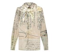 Flâneur - Chemise à Lettres Manuscrites avec Écharpe - Homme - Chemises - Beige - Taille: S