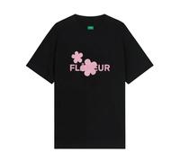 Flâneur - Flower T-Shirt - Homme - Tops - Noir - Taille: M