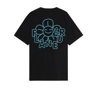 Flâneur - T-Shirt Fleur Joyeuse - Homme - Tops - Noir - Taille: XS