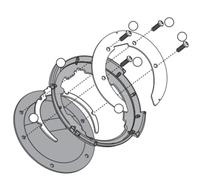 Givi Tanklock Adaptateur De Montage Aprilia/benelli/mv Augusta/triumph One Size Black