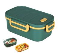 Flanliy bento lunch box, lunch box enfant, boite plastique alimentaire, boite a gouter, Polyvalent compartimentée pour l'école, le travail, les repas en plein air (Vert)
