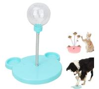 Flanliy Chien/Jouet Distributeur Croquette Chat, Jouet pour Chien, Jouet Chat Interactif, Base en Plastique en Forme d'ours Mignon pour Dog Cat Food Distribution d'alimentation (Bleu)