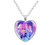 Flanliy Demon collier en forme de coeur Hunters, Decorative Demon accessoires Hunters, Demon Goodies, Suitable for Hunter Fans to Collect and Also Cadeaux pour garçons et filles (B)