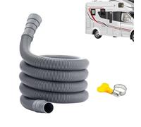 Flanliy Tuyau Eau Camping Car, Kit De Tuyau D'éGout Pour Camping-Car, Polyvalent D'éVacuation D'Eau, Ralonge Avec Colliers, Pour Vacances Voyage VéHicule Rejet D'Eaux UséEs