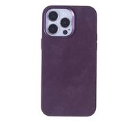 Flannel Magnetic Case for iPhone15 Plus, Plush Suede Denim Fabric Jean Compatible, Full-Coverage Solid Color Ultra-Thin Phone Case foriPhone 17/16/15/14/13 Pro Max (for iPhone 17 Air,Purple)