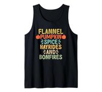Flannel Pumpkin Spice hayrides and Bonfires Débardeur