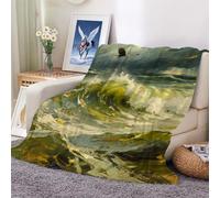 Flannel Throw Blanket,Eagle on The Waves Cozy and Soft Plush Warm Blankets for Bed Couch Living Room Sofa Chair 100x130cm