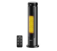 FLANUR Radiateur d'appoint Ventilateur Chauffant Économique 2000W, Chauffage Céramique PTC avec Thermostat, Télécommande, 4 Modes, Oscillation 70°, Chronomètre 12H, Noir