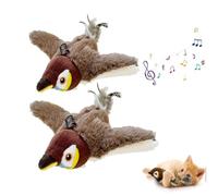 Flapping Bird Cat Toy, Flappychase Cat Toy, Flapping Bird Cat Toy with Feather Tail, Interactive Chirping Bird Cat Toy, Interactive Cat Toys for Indoor Cats (2PCS)