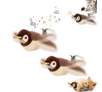 Flapping Bird Cat Toy, Flying Bird Toy for Indoor Cats, Simulated Chirping Bird Cat Toy, Interactive Flying Bird Cat Toys, Interactive Flying Bird Cat Toys for Indoor Cats (2PCS)