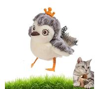 Flapping Bird Cat Toy (No Flying), Birds Cat Toy Flapping Wings, Lifelike Chirp Tweet, Touch Activated Kitten Plaything , Rechargeable/Battery,Flying Bird Toys for Indoor Cats (Rechargeable C)