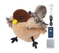 Flapping Bird Cat Toy - Realistic Movement, Interactive Flapping Wings, Soft Plush Kitten Toy | Indoor Cat Play, Kitten Exercise, All Breeds Enrichment, Solo Entertainment