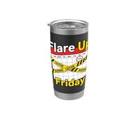 Flare Up Sun Lun Mar Mer Jeu Ven Sam Vendredi Douleur Chronique Gobelet isotherme en acier inoxydable double paroi
