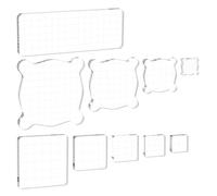 Flaroey 10 Blocs de Tampons en Acrylique, Blocs de Tampons Polyvalents de Tailles Assorties, Plate-Forme D'Estampage, Ensemble D'Outils D'Estampage pour la Fabrication de Cartes