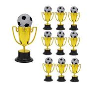 Flaroey 10 Mini Trophées avec Mini Ballon de Football, Trophée d'or pour Cadeaux de Fête, Accessoires, Récompenses