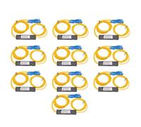 Flaroey 10 Pièces/Ensemble Ftth SC UPC 1X2 PLC Séparateur de Fibre Optique Monomode Séparateur de Fibre Optique Fbt Optique Multifonctionnel Coupleur Pratique