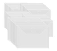 Flaroey 100 Enveloppes de Rangement 7x5 Pouces, Enveloppes en Plastique Refermables, Sac de Rangement pour Tampons Transparents, Découpes, Papier de Scrapbooking Facile à Utiliser