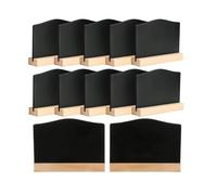 Flaroey 12 Mini Tableaux avec Support, Petits Tableaux Noirs en Bois pour L'Étiquetage, Mini Tableaux, Marque-Places, Étiquettes de Prix