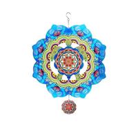 Flaroey 12 Pouces Moulins à Vent Extérieur 3D en Acier Inoxydable Moulin à Vent Décor de Jardin pour Suspendre la Décoration de Cour de Patio Tortue de Mer