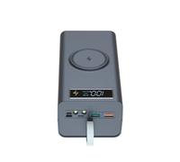 Flaroey 15W sans Charge 21x18650 Powerbank Cas PD QC pour Téléphones de Charge Push-Pull DIY Mobile Power Bank Shell Noir